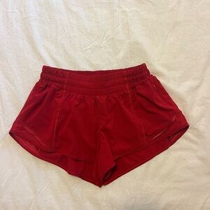Lululemon Women's Red 2.5” Shorts